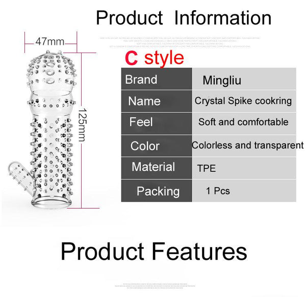 Sleeve Sheath Reusable Condoms  Extender Enlarger Men  Extenders & Enlargers