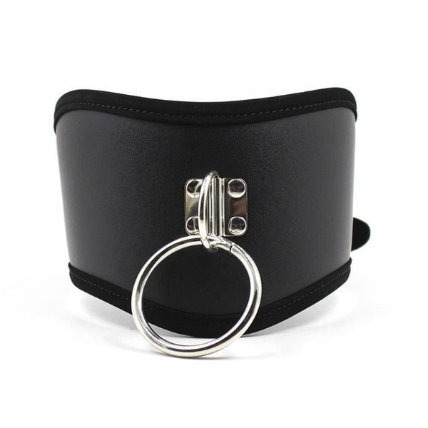Black Posture Collar With Leash  Kink Fetish Restraints Collars & Leashes