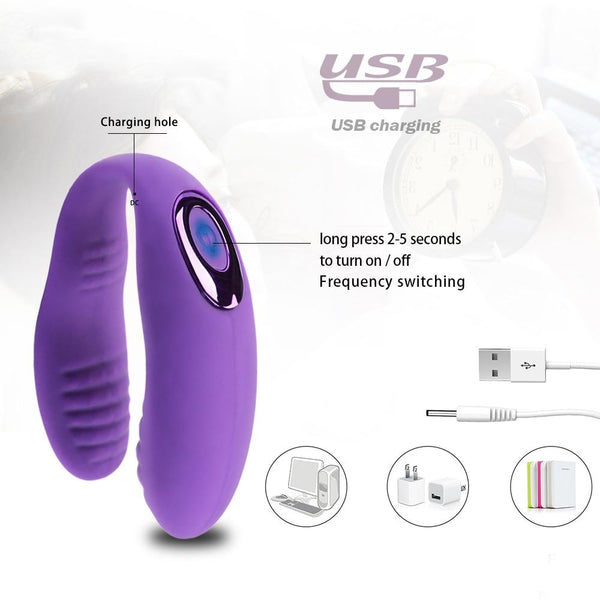 10 Speed Wearable Couples  G Spot Clitoris Sex Toy Black Purple G Spot s