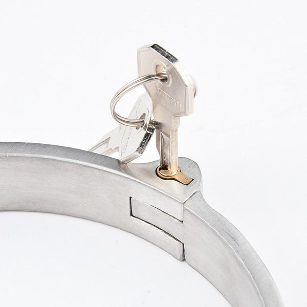 Locking Stainless Steel Slave Collar  Fetish Restraints Collars & Leashes