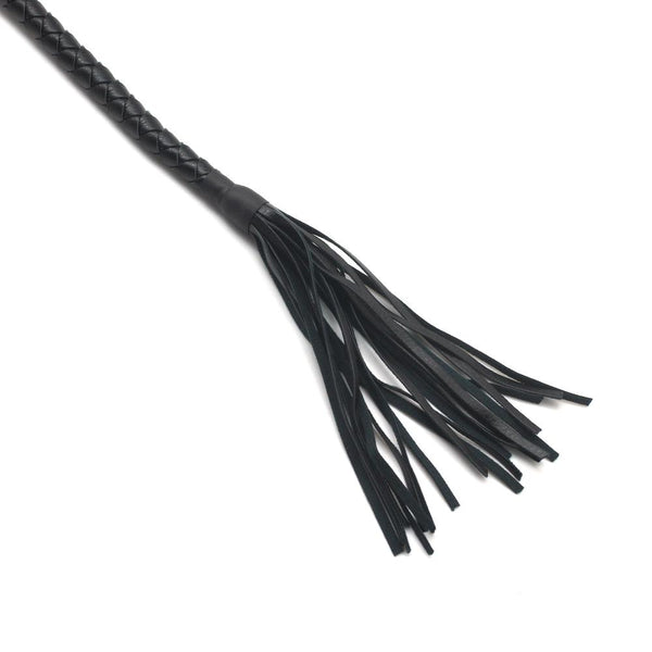 Braided Leather Bullwhip Fetish Spanking Impact Play Riding Whip  Whips