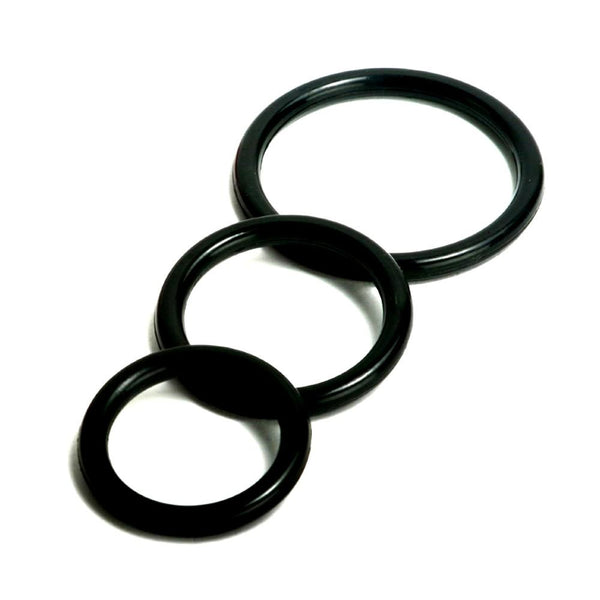 Stretchy Black Set Ejaculation Delay  Rings