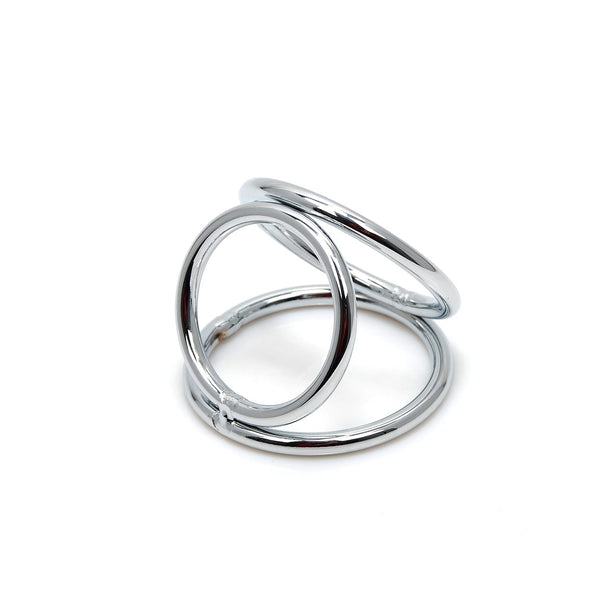 Triple Stainless Steel  Ball Ring Chastity Device  Chastity Toys