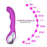 Pink Purple G Spot Vibrator Quiet 10 Speeds Usb Rechargeable Waterproof