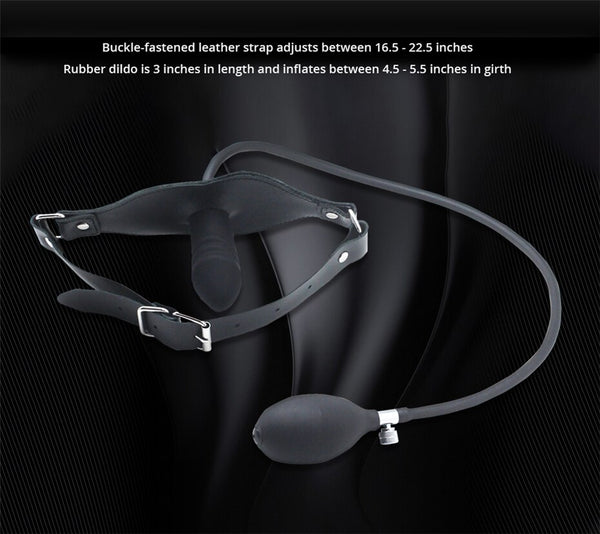 Inflatable Mouth Expandable Dildo Gag Slave   Restraints Gags