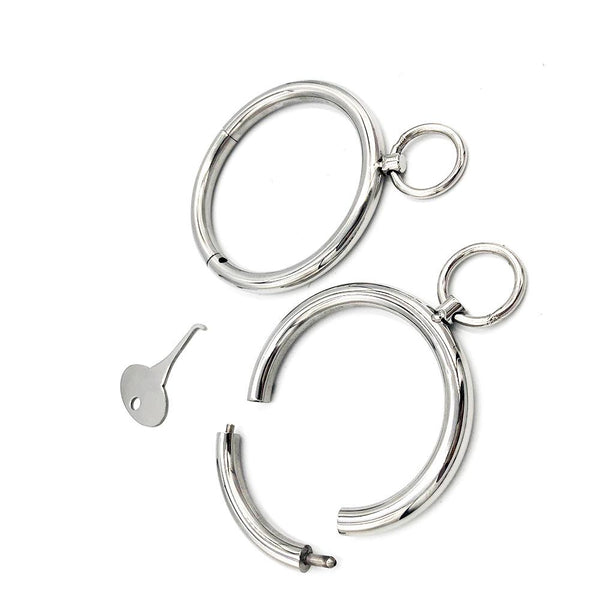 Stainless Steel  Handcuffs Ankle Cuffs Collar Metal  Restraints Kit Restraint Kits & Sets