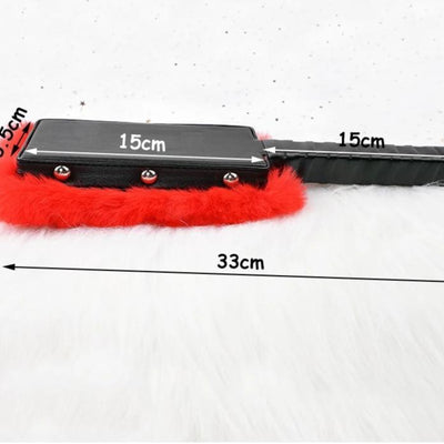 Black / Red White Purple Fur Paddle  Impact Play Spanking Fetish Kink Paddles