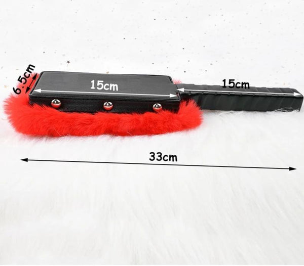 Black / Red White Purple Fur Paddle  Impact Play Spanking Fetish Kink Paddles