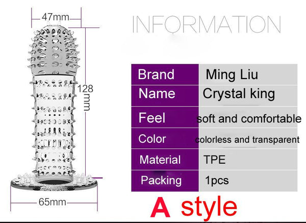 Sleeve Sheath Reusable Condoms  Extender Enlarger Men  Extenders & Enlargers