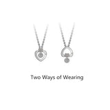 Veile Studios I Love You In 100 Languages Projection Necklace Heart Shaped Silver Or Rose Gold Necklaces & Pendants