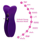 Vibrating Nipple Clamps Silicone Vibrators Breast Clips Bondage Bdsm Restraints