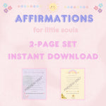Printable Littlespace Affirmations Digital Self Love Pages For Ddlg Inner Child Comfort & Age Regression Craft Instructions