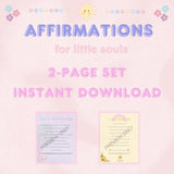 Printable Littlespace Affirmations Digital Self Love Pages For Ddlg Inner Child Comfort & Age Regression Craft Instructions