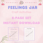 Printable Feelings Jar Craft Emotional Regulation For Littles Middles & Caregivers Pdf Download Ddlg Littlespace Mental Health Craft Instructions