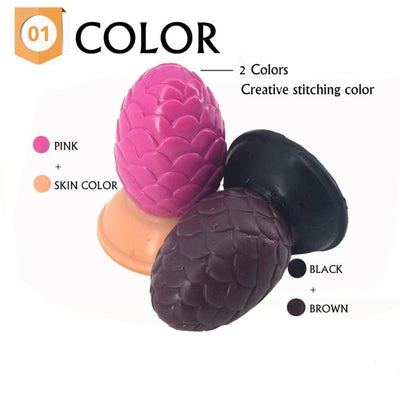 Faak Silicone Butt Plug 9.5Cm 5.2Cm Thick Anal Dildo Brown Pink Non Vibrating Butt Plugs