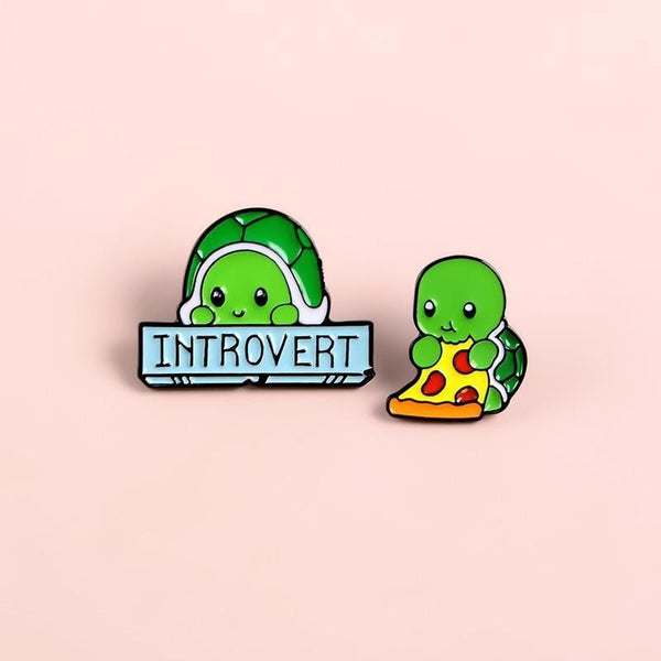 With Pizza Introverted Pins