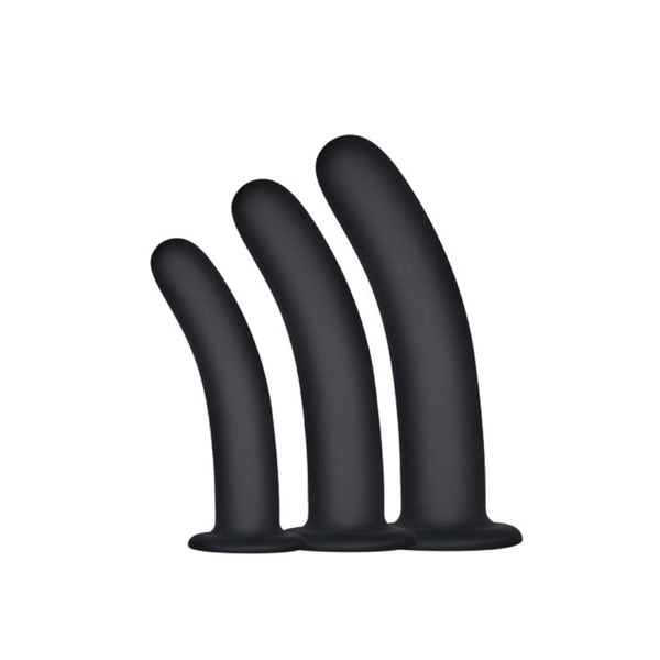Kick Up Silicone Vaginal Training Kit Black Dilators Set Of 3 Sizes Kegel Exercisers
