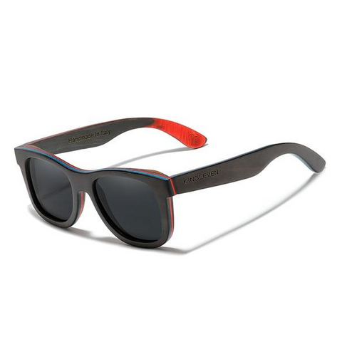 Black Handmade Natural Polarized Gradient Lens Sunglasses