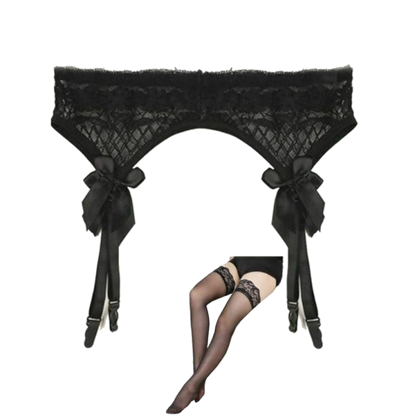 Lace Top Garter Belt Erotic Lingerie  Fetish Stockings