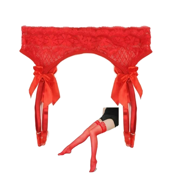 Lace Top Garter Belt Erotic Lingerie  Fetish Stockings