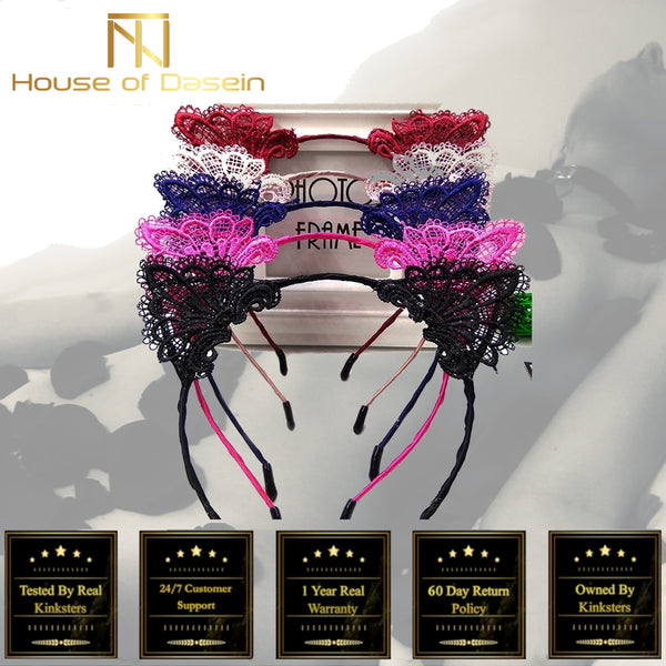 Lace Cat Ears Headband Kitten Cosplay  Accessories Pet Play