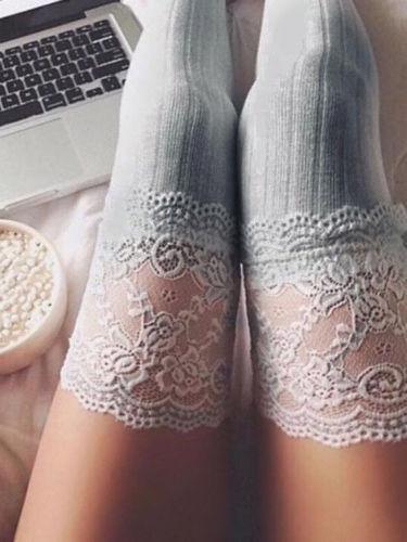Lace Over Knee Thigh Highs For Skirts Dresses Fashion Stockings