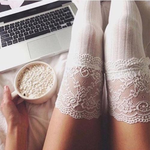 Lace Over Knee Thigh Highs For Skirts Dresses Fashion Stockings