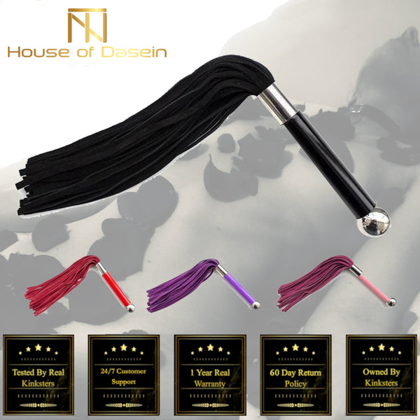 Leather Flogger Spanking Whip Impact Play   Kink Floggers
