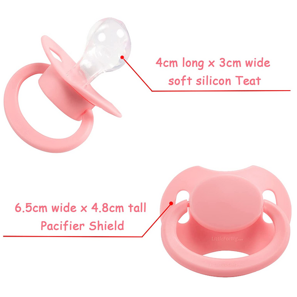 Light Pink Adult Pacifier Ddlg Abdl Littles Play Abdl Pacifiers