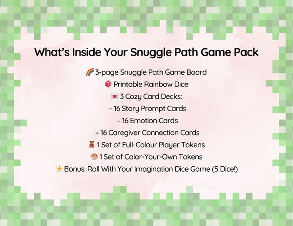 Snuggle Path Printable Littlespace Board Game | Emotions Connection Imagination Ddlg Gift Abdl