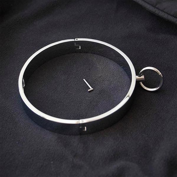 Locking Metal Collar  Slave Play  Kink Fetish Restraints Collars & Leashes