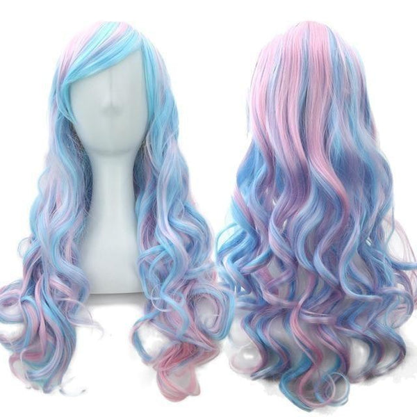 Long Cotton Candy Cosplay Wig Wigs Facial Hair