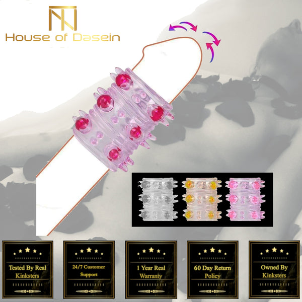 Long Silicone  Ring Male Bumpy Textured  Sleeve Men  Rings