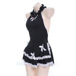 Luxurious Maid Dress Sweet Lolita Cute Lace Bow Halter Backless Kawaii Costume