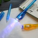 Magic Invisible Ink Pen Writing Secret Message Gadget With Uv Light Stationery