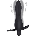 Cock Ring Anal Vibrator Butt Plug Male Silicone Prostate Massager Masturbation