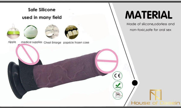 23Cm Silicone Realistic Dildo Butt Plug Anal Pink Realistic Dildos