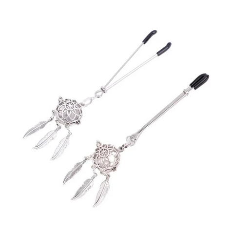 Nipple & Clitoral Toys House Of Dasein Tlemeny Metal Feather Lantern Nipple Clamps Clips Bdsm Breast Bondage Restraint Toy