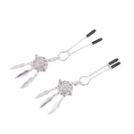 Nipple & Clitoral Toys House Of Dasein Tlemeny Metal Feather Lantern Nipple Clamps Clips Bdsm Breast Bondage Restraint Toy