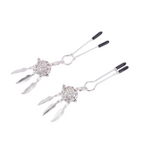 Nipple & Clitoral Toys House Of Dasein Tlemeny Metal Feather Lantern Nipple Clamps Clips Bdsm Breast Bondage Restraint Toy