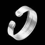 Veile Studios Multi Line Bracelet Fashion Round Shape Silver Bracelets