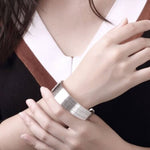 Veile Studios Multi Line Bracelet Fashion Round Shape Silver Bracelets