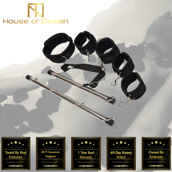 Multi Position  Spreader Bar Kit Collar Cuffs Restraints Spreader Bars