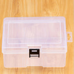 Veile Studios Multipurpose Empty Utility Box Plastic With Lid Snap Closure Transparent Storage Organizer Jewellery Holders & Organisers