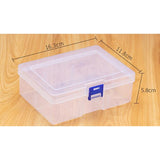 Veile Studios Multipurpose Empty Utility Box Plastic With Lid Snap Closure Transparent Storage Organizer Jewellery Holders & Organisers