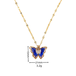 Veile Studios Necklace Female Micro Inlaid Zircon Butterfly Simple Clavicle Chain Fashion Jewellery Necklaces & Pendants