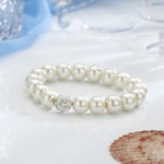 Veile Studios Necklaces Personalized Pearl Clavicle Silver Plated Faux Earring Bracelet Jewellery Set P000034 Jewellery Sets
