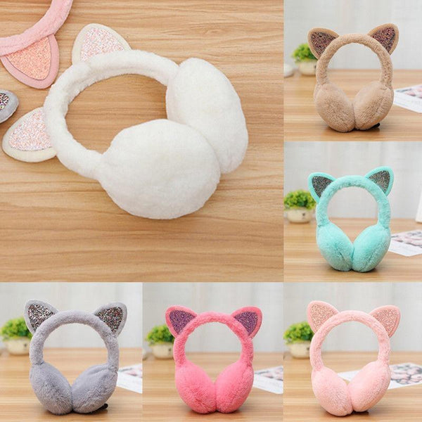 Cat Ear Earmuffs Pastel Fuzzy Accessories Hats