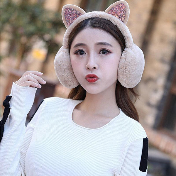 Cat Ear Earmuffs Pastel Fuzzy Accessories Hats