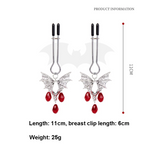 Nipple & Clitoral Toys House Of Dasein Nipple Clamp Sex Toys With Red Jewelry For Men Women Bdsm Bondage Clips
